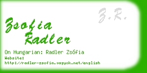 zsofia radler business card