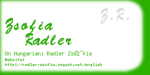 zsofia radler business card